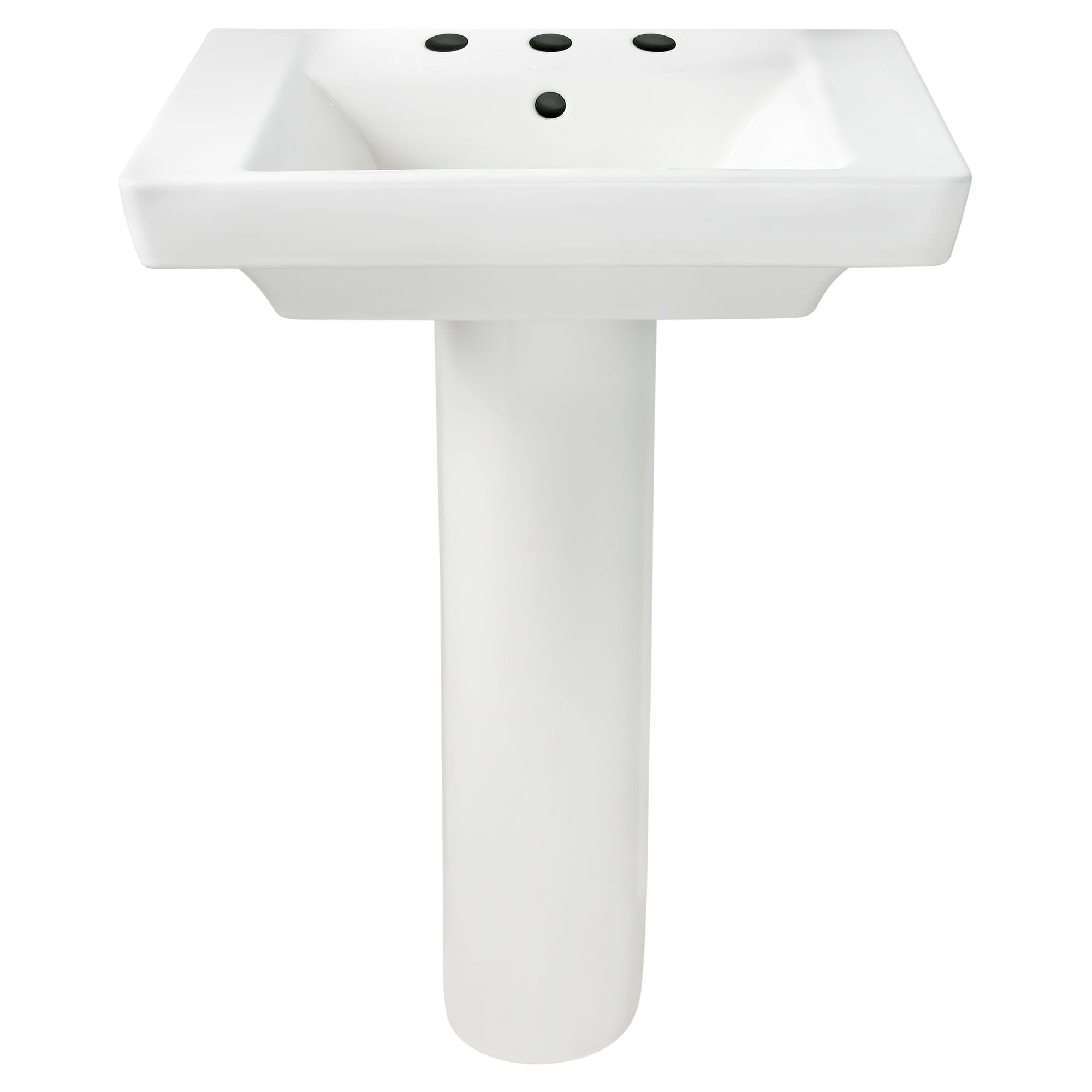 Boulevard 8 Inch Widespread Pedestal Sink Top and Leg Combination WHITE
